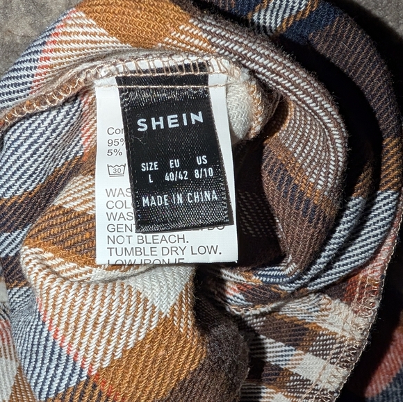 Shein Plaid Wide-Leg Pants - Picture 2 of 2